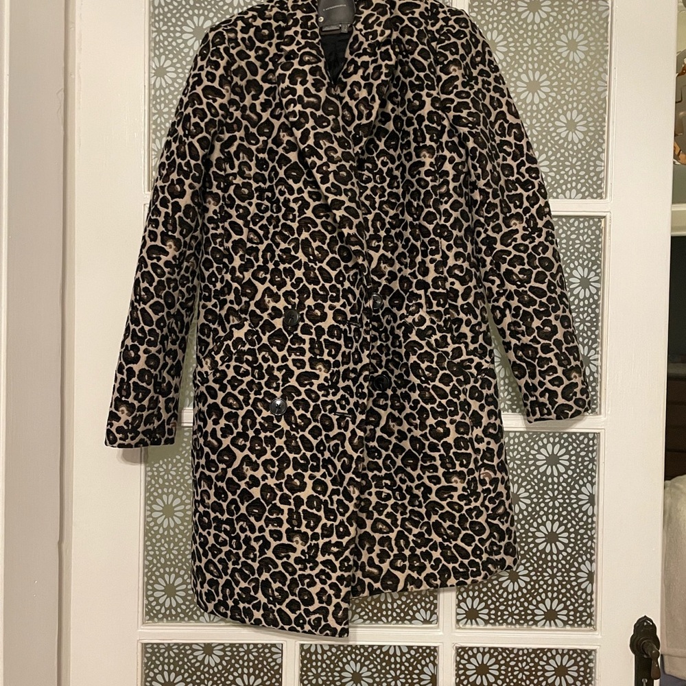 Anthropologie leopard print coat.